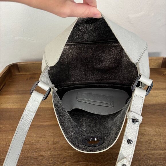 Botkier Waverly Light Gray Pebbled Leather Shoulder Bag - Picture 9 of 10